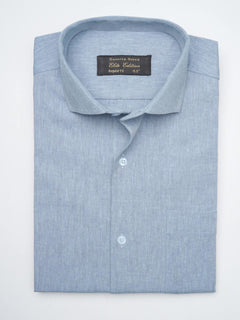 Greyish Blue Self, Elite Edition, Cutaway Collar Men’s Formal Shirt  (FS-1363)