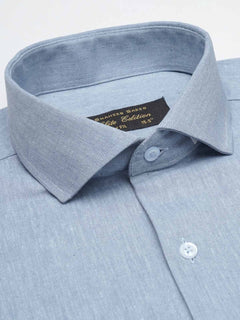 Greyish Blue Self, Elite Edition, Cutaway Collar Men’s Formal Shirt  (FS-1363)