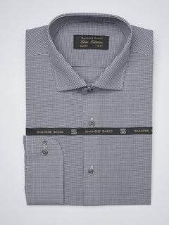 Dark Grey Micro Checkered, Elite Edition, Cutaway Collar Men’s Formal Shirt  (FS-1397)