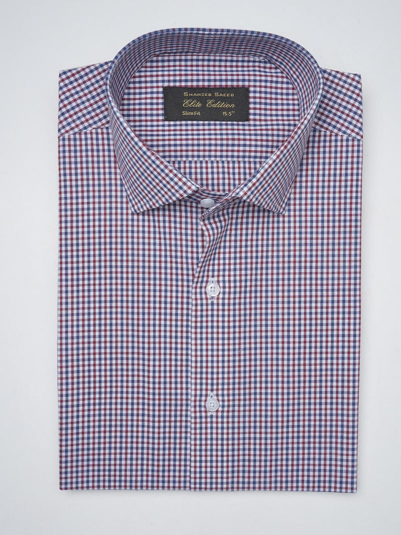 Multi Color Micro Checkered, Elite Edition, Cutaway Collar Men’s Formal Shirt  (FS-1398)