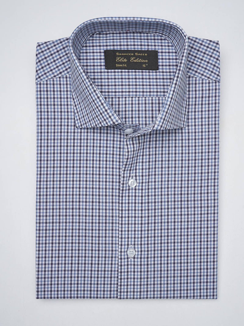 Multi Color Micro Checkered, Elite Edition, Cutaway Collar Men’s Formal Shirt  (FS-1413)