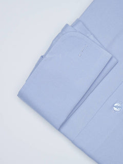 Light Blue Plain, Elite Edition, French Collar Men’s Formal Shirt  (FS-1424)