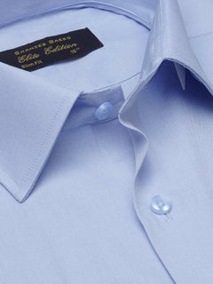 Light Blue Plain, Elite Edition, French Collar Men’s Formal Shirt  (FS-1424)