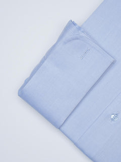 Light Blue Plain, Elite Edition, French Collar Men’s Formal Shirt  (FS-1426)