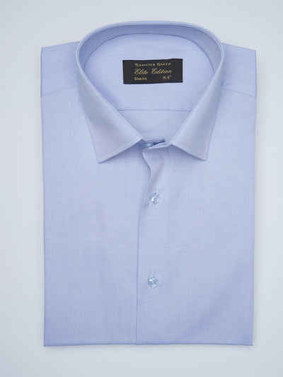 Light Blue Plain, Elite Edition, French Collar Men’s Formal Shirt  (FS-1427)