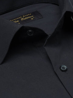 Navy Blue Plain, Elite Edition, Cutaway Collar Men’s Formal Shirt  (FS-1431)