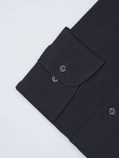 Black Plain, Elite Edition, French Collar Men’s Formal Shirt  (FS-1433)