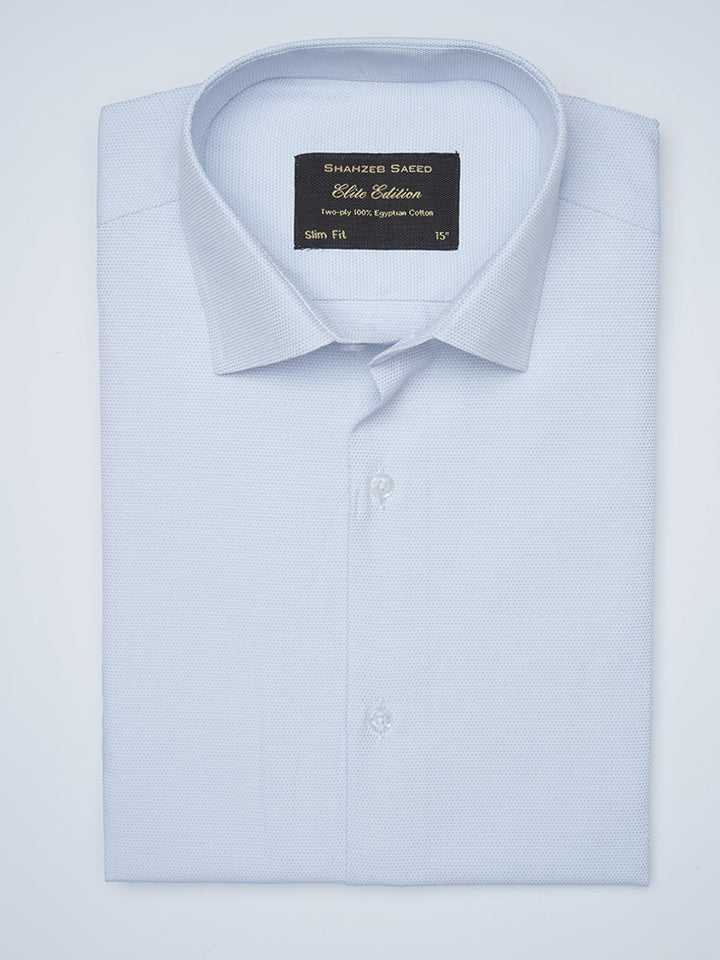 Sky Blue Self, Elite Edition, Cutaway Collar Men’s Formal Shirt  (FS-1435)