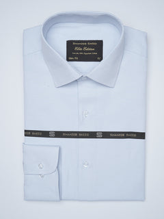 Sky Blue Self, Elite Edition, Cutaway Collar Men’s Formal Shirt  (FS-1435)