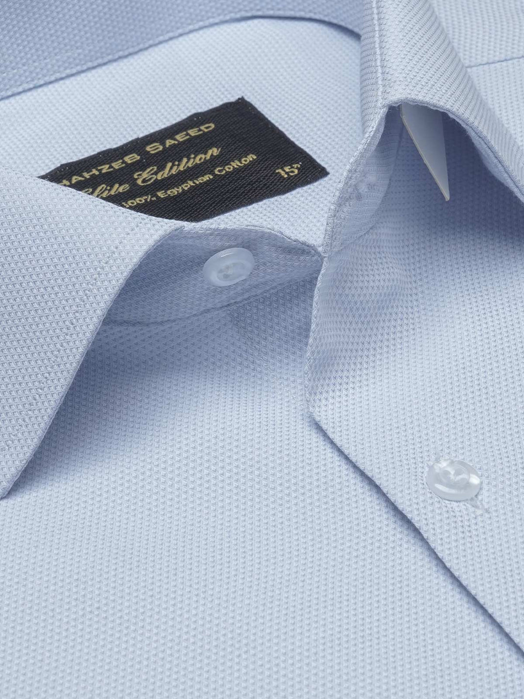 Sky Blue Self, Elite Edition, Cutaway Collar Men’s Formal Shirt  (FS-1435)