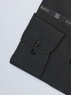 Black Plain, Elite Edition, French Collar Men’s Formal Shirt  (FS-1436)