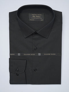 Black Plain, Elite Edition, Cutaway Collar Men’s Formal Shirt  (FS-1440)