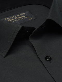 Black Plain, Elite Edition, Cutaway Collar Men’s Formal Shirt  (FS-1440)