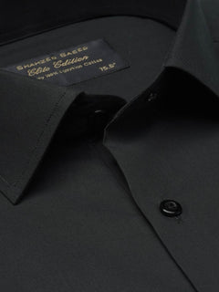 Black Plain, Elite Edition, Cutaway Collar Men’s Formal Shirt  (FS-1441)