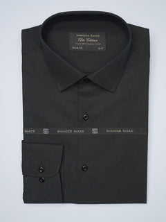 Black Plain, Elite Edition, Cutaway Collar Men’s Formal Shirt  (FS-1446)