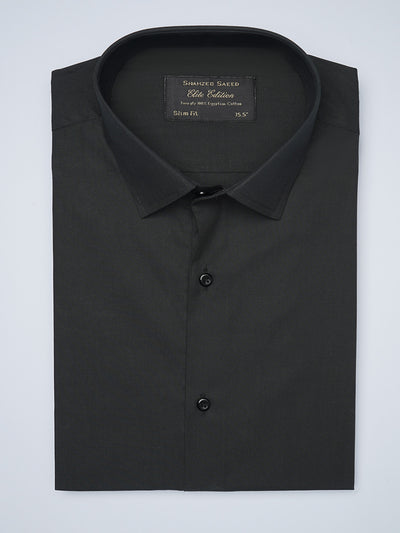 Black Plain, Elite Edition, French Collar Men’s Formal Shirt  (FS-1451)