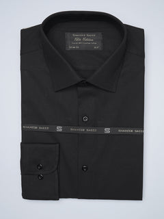 Black Plain, Elite Edition, Cutaway Collar Men’s Formal Shirt  (FS-1454)