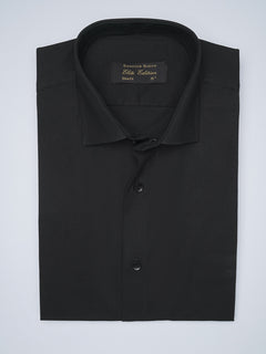 Black Plain, Elite Edition, Cutaway Collar Men’s Formal Shirt  (FS-1465)