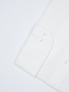 White Plain Button Down Self, Elite Edition, Men’s Formal Shirt  (FS-1472)