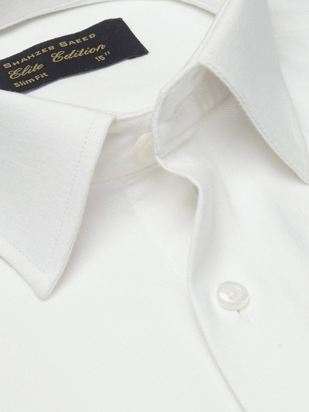 White Self, Elite Edition, French Collar Men’s Formal Shirt  (FS-1474)