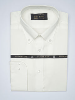 White Button Down Plain, Elite Edition, Men’s Formal Shirt  (FS-1478)