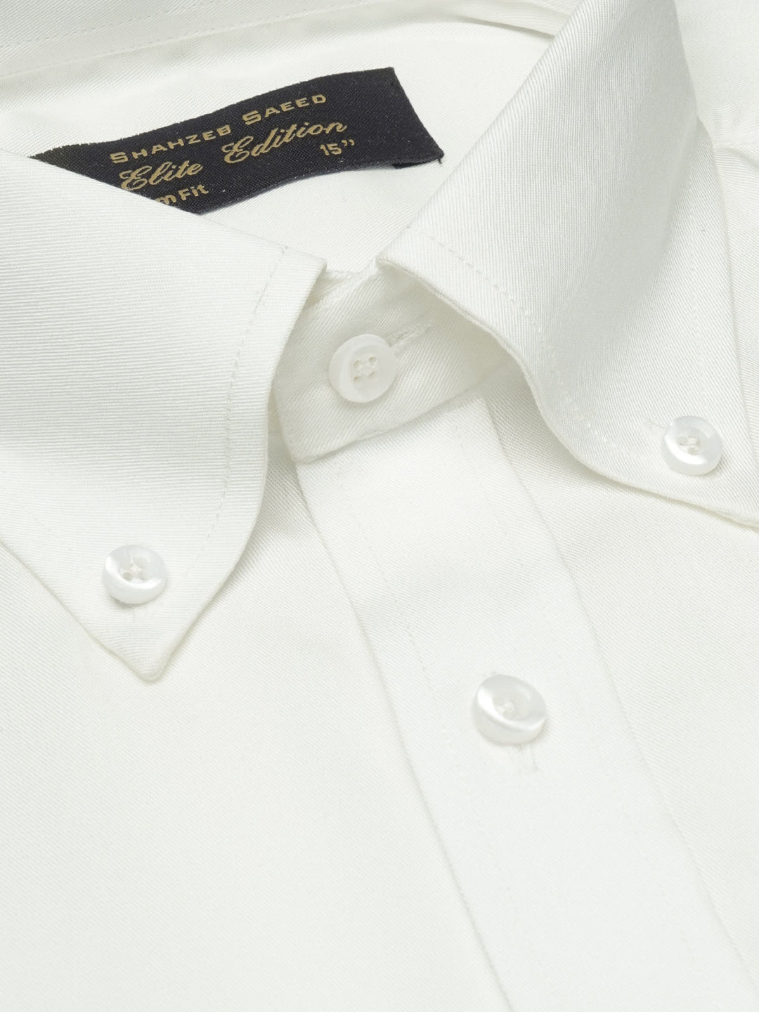 White Button Down Plain, Elite Edition, Men’s Formal Shirt  (FS-1478)