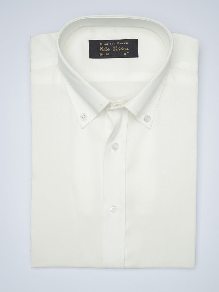 White Button Down Plain, Elite Edition, Men’s Formal Shirt  (FS-1479)