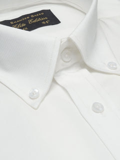 White Button Down Plain, Elite Edition, Men’s Formal Shirt  (FS-1480)