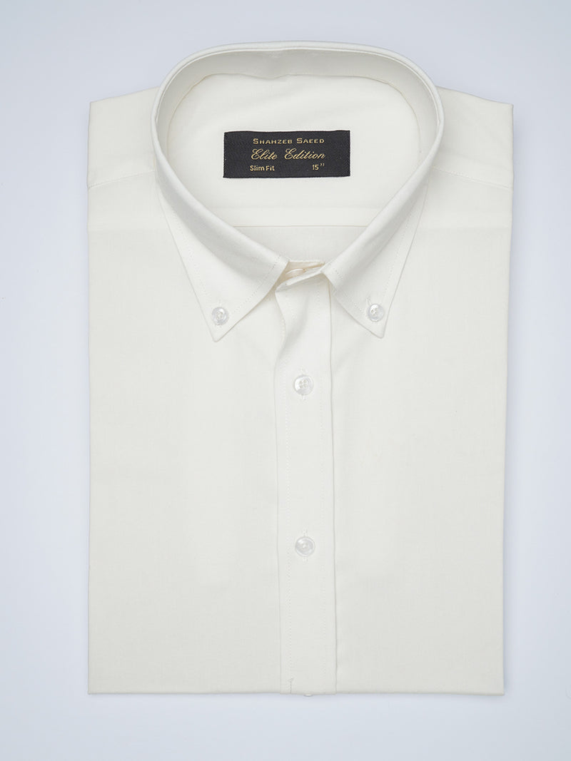 White Button Down Plain, Elite Edition, Men’s Formal Shirt  (FS-1482)