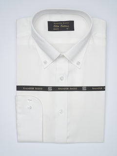 White Button Down Plain, Elite Edition, Men’s Formal Shirt  (FS-1487)