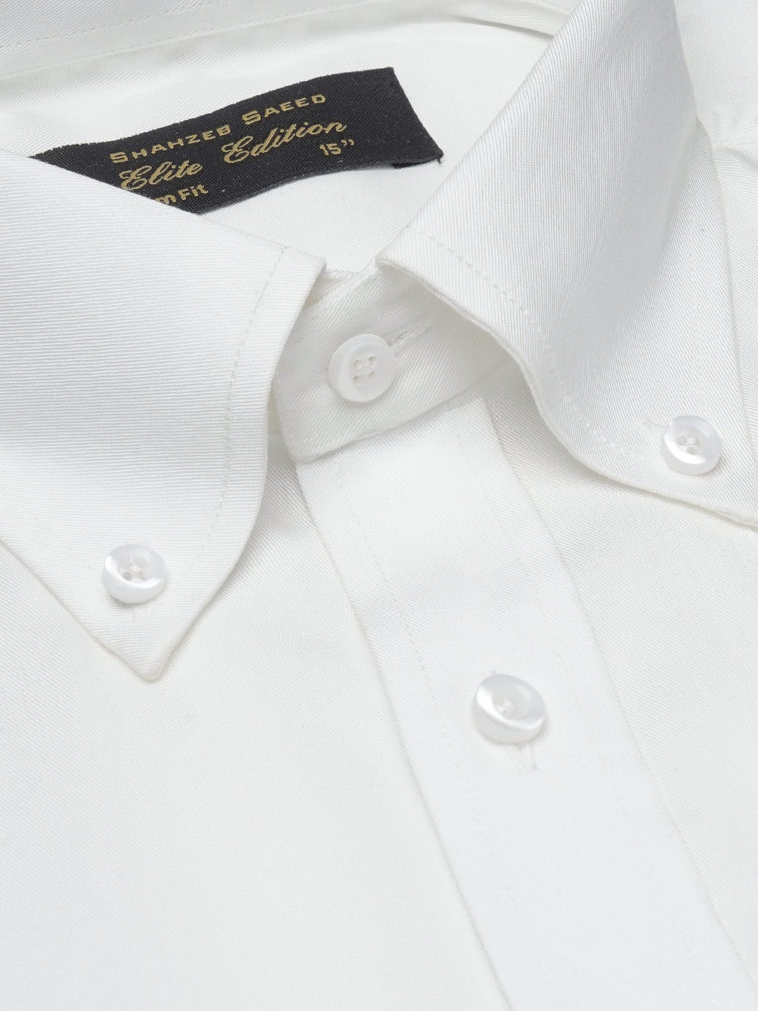 White Button Down Plain, Elite Edition, Men’s Formal Shirt  (FS-1487)