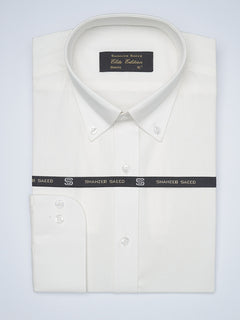 White Button Down Plain, Elite Edition, Men’s Formal Shirt  (FS-1488)