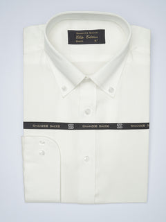 White Button Down Plain, Elite Edition, Men’s Formal Shirt  (FS-1489)