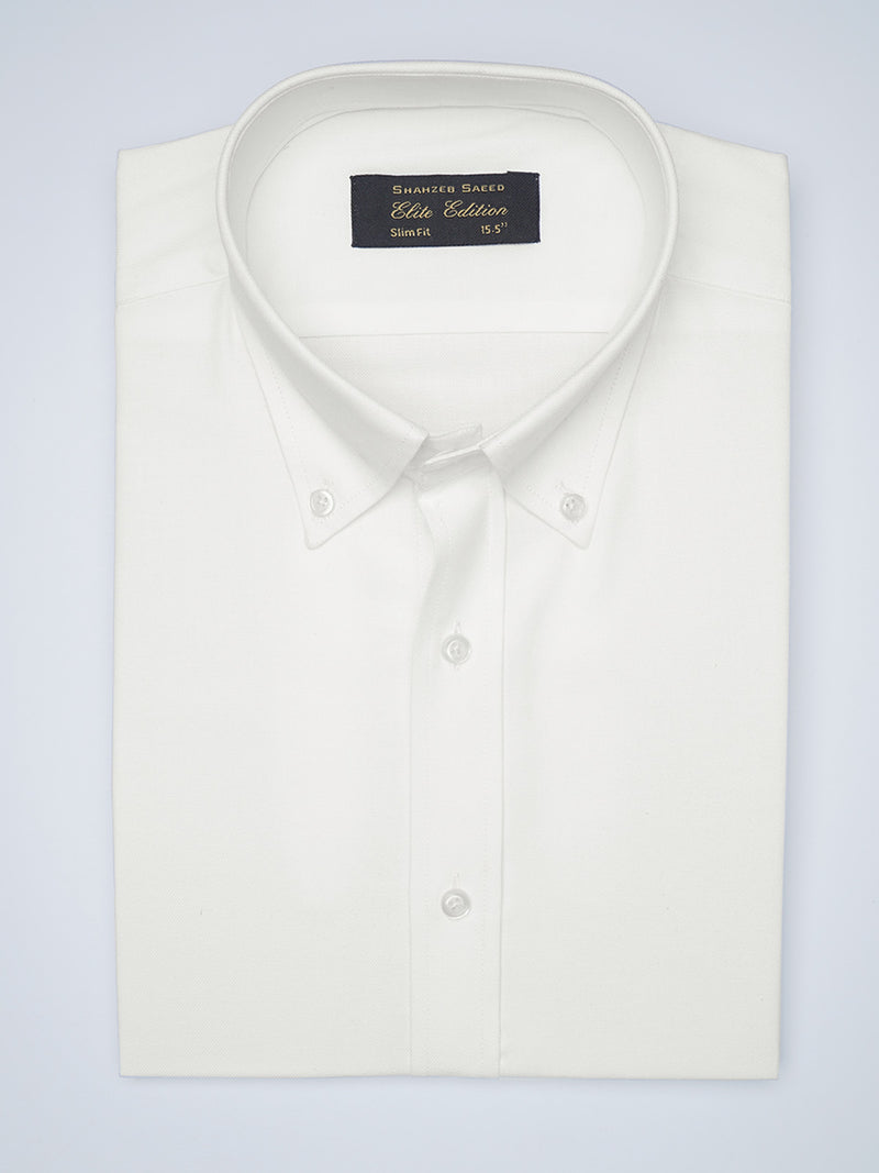 White Button Down Plain, Elite Edition, Men’s Formal Shirt  (FS-1490)