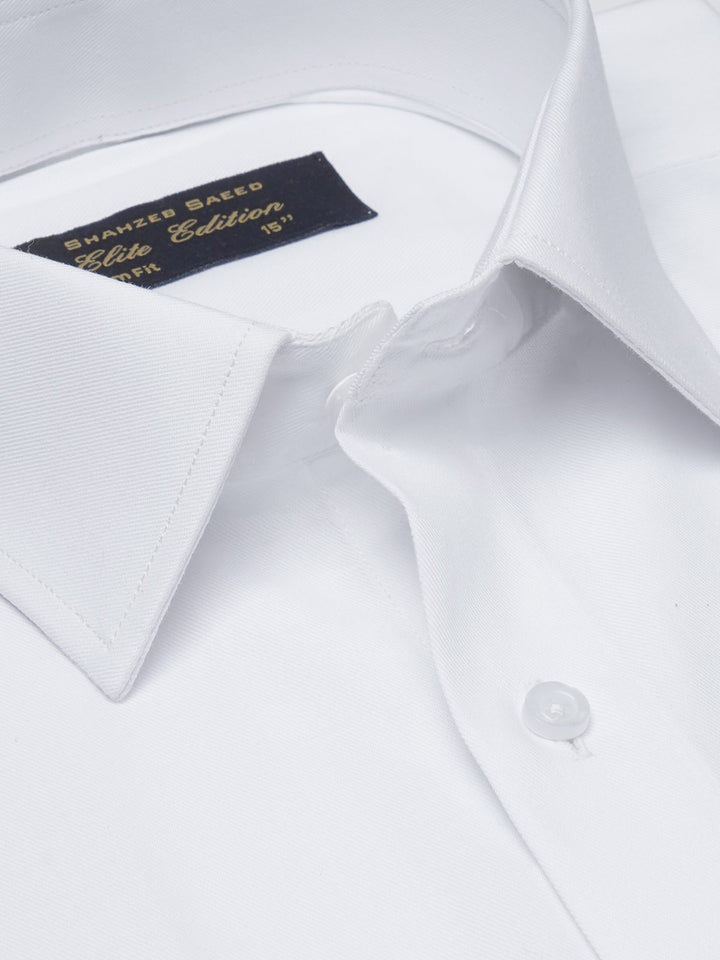 White Self, French Collar, Elite Edition, Men’s Formal Shirt  (FS-1492)