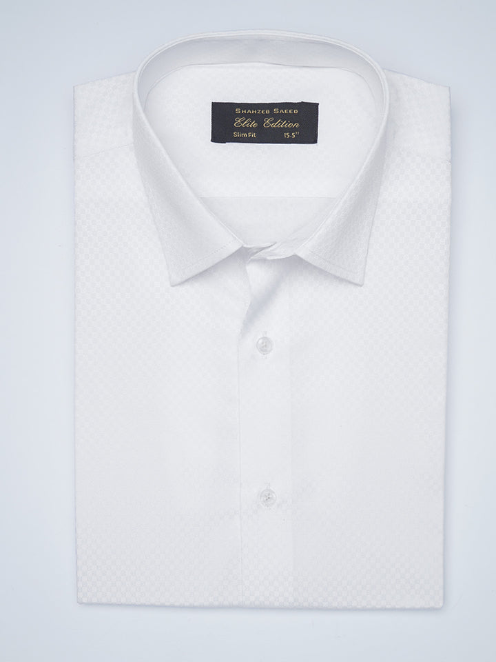 White Self, French Collar, Elite Edition, Men’s Formal Shirt  (FS-1501)