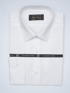 White Self, French Collar, Elite Edition, Men’s Formal Shirt  (FS-1503)