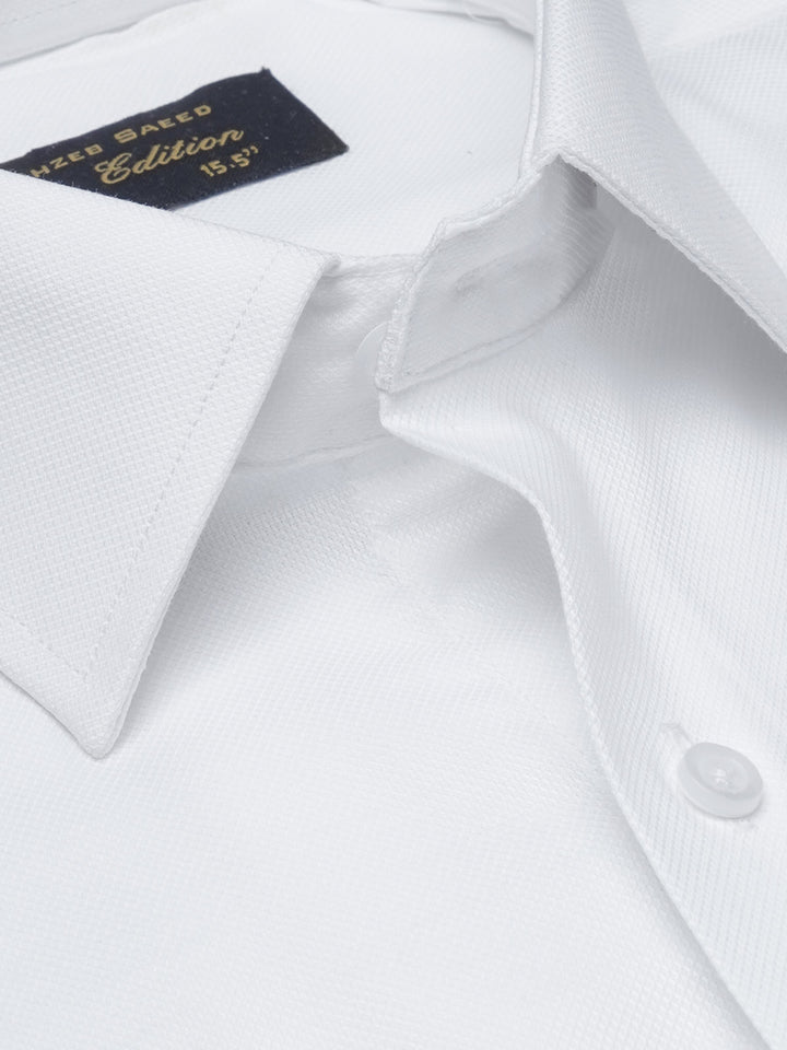 White Self, French Collar, Elite Edition, Men’s Formal Shirt  (FS-1503)