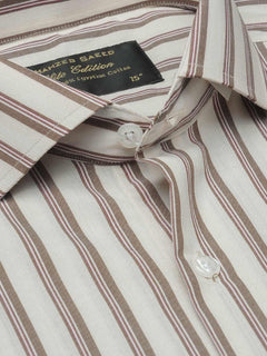 Multi Color Self Striped, Elite Edition, Cutaway Collar Men’s Formal Shirt (FS-1504)