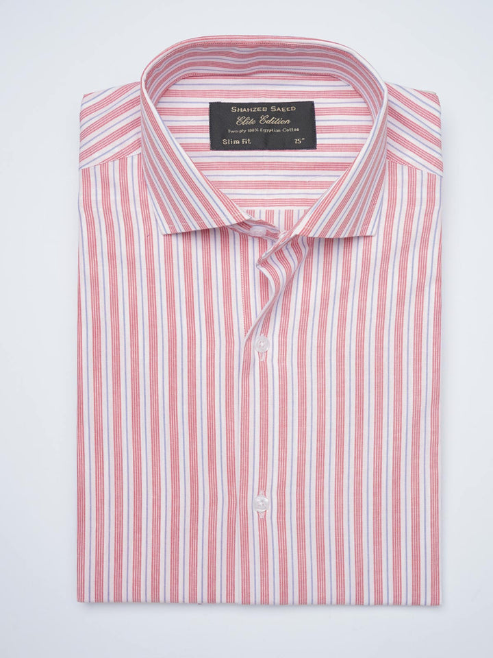 Pink Self Striped, Elite Edition, Cutaway Collar Men’s Formal Shirt (FS-1510)