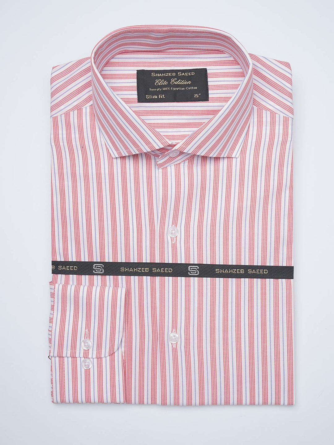 Pink Self Striped, Elite Edition, Cutaway Collar Men’s Formal Shirt (FS-1510)