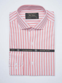 Pink Self Striped, Elite Edition, Cutaway Collar Men’s Formal Shirt (FS-1510)