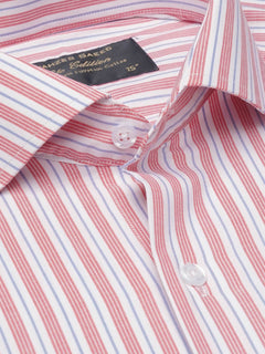 Pink Self Striped, Elite Edition, Cutaway Collar Men’s Formal Shirt (FS-1510)