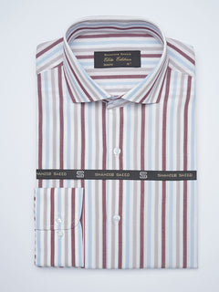 Multi Color Self Striped, Elite Edition, Cutaway Collar Men’s Formal Shirt (FS-1511)