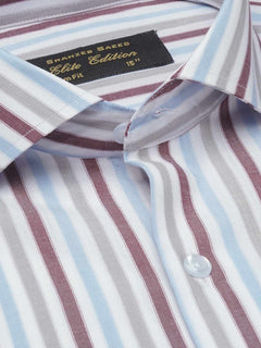 Multi Color Self Striped, Elite Edition, Cutaway Collar Men’s Formal Shirt (FS-1511)