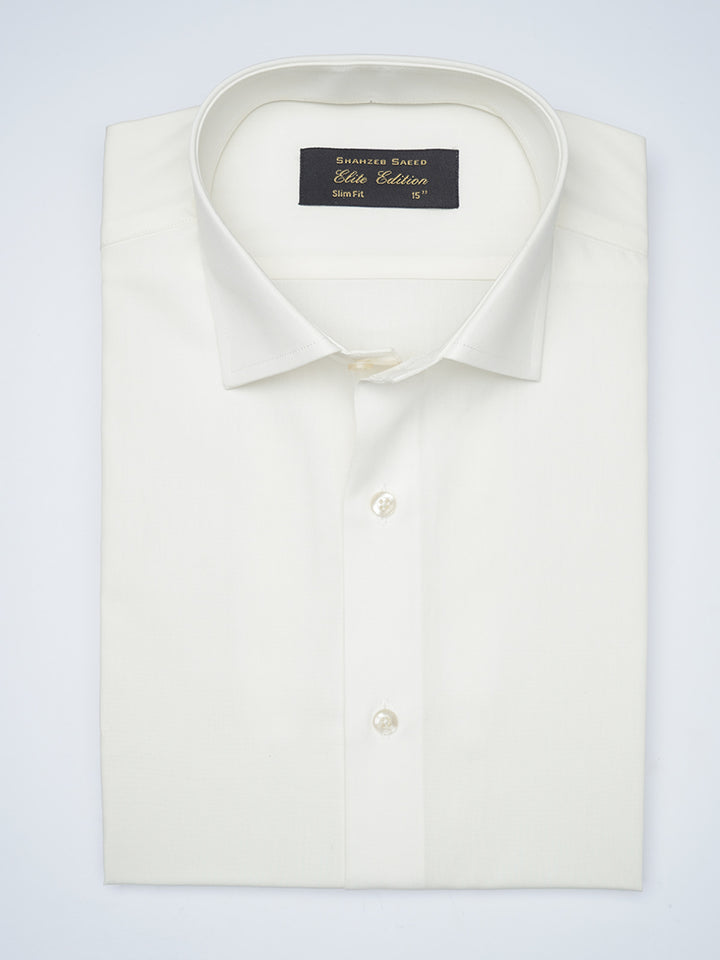 Off White Plain, French Collar, Elite Edition, Men’s Formal Shirt  (FS-1513)