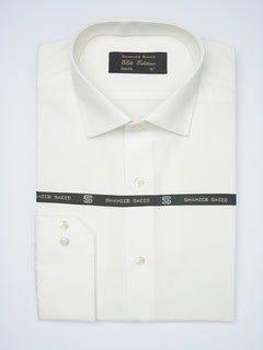 Off White Plain, French Collar, Elite Edition, Men’s Formal Shirt  (FS-1513)