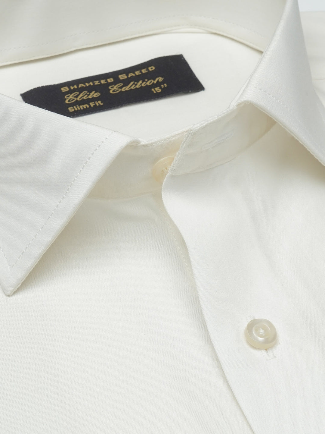 Off White Plain, French Collar, Elite Edition, Men’s Formal Shirt  (FS-1513)