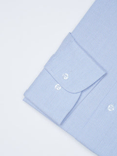 Blue Self Striped, Elite Edition, Cutaway Collar Men’s Formal Shirt (FS-1514)