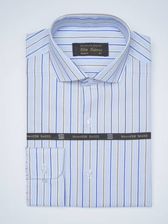 Blue Self Striped, Elite Edition, Cutaway Collar Men’s Formal Shirt (FS-1516)